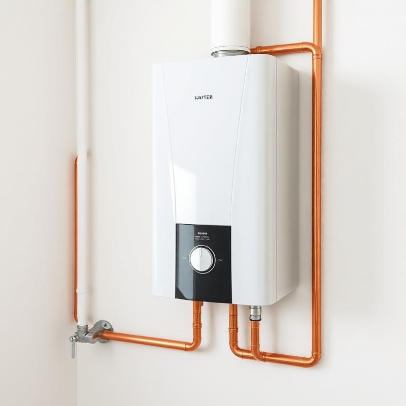 New residential tankless water heater installation